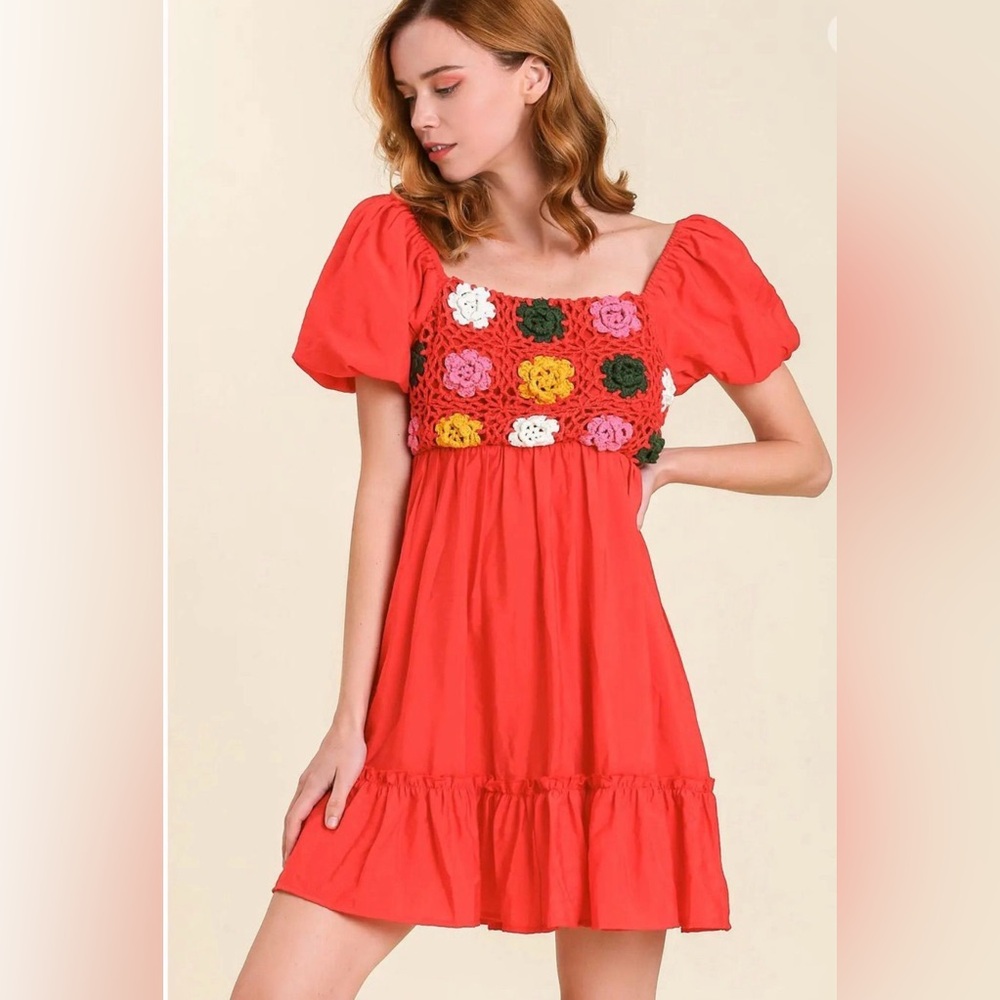 NWT UMGEE Floral Crochet Dress Size Small